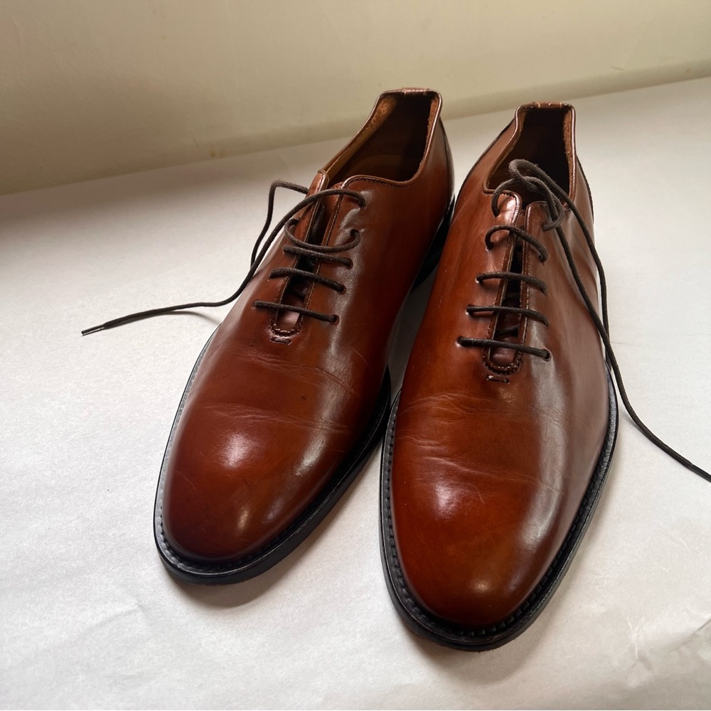 Johnston & Murphy Chestnut Leather Derbys